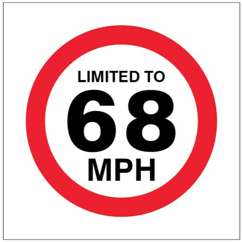 Limited to 68mph