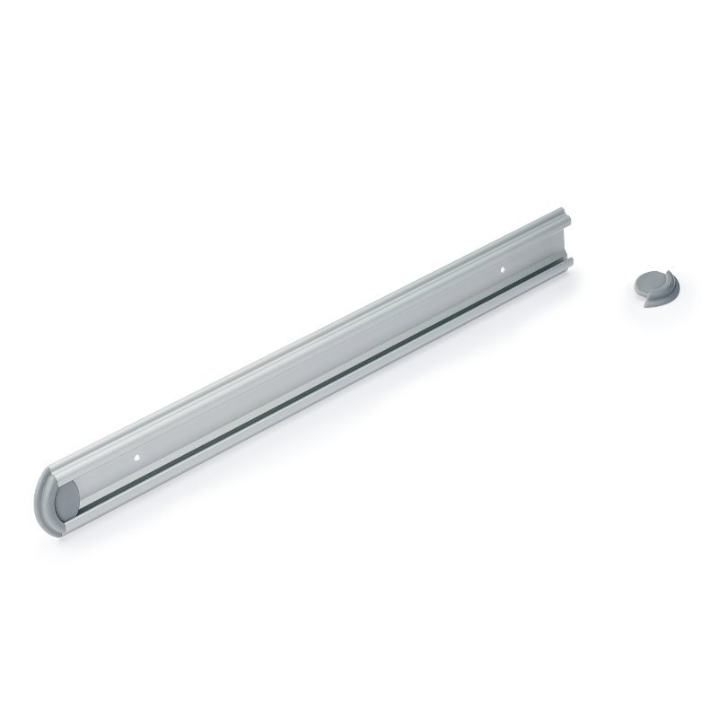 Wall Rail - For Hooks And Holders, 500mm, Grey