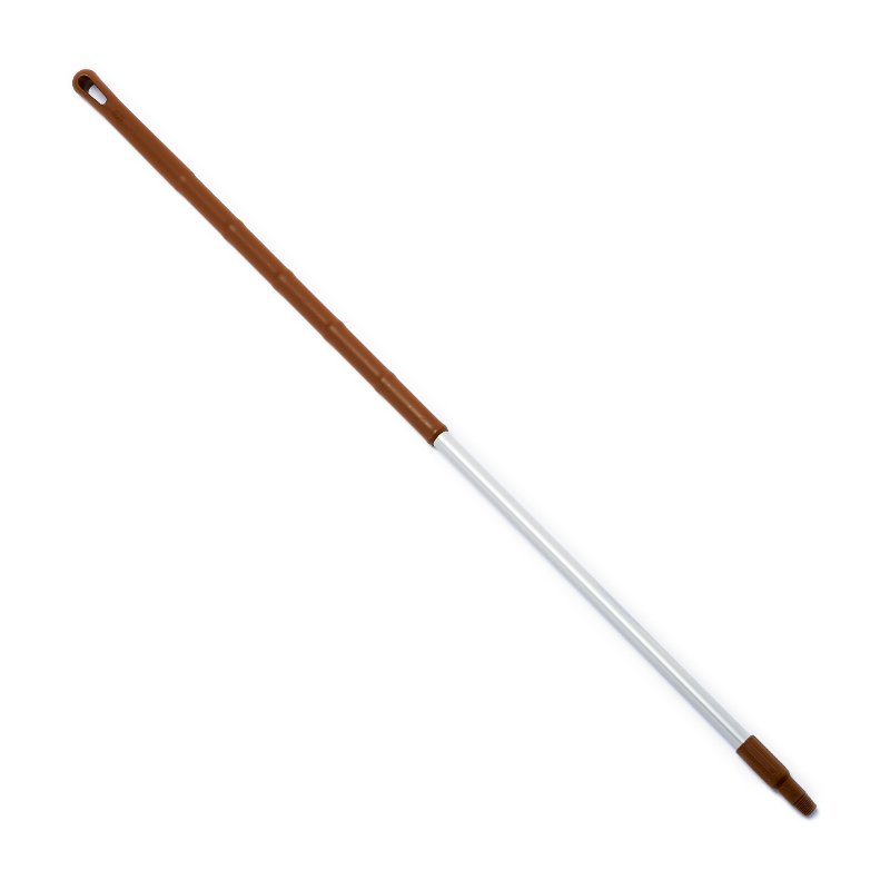 Handle - Ergonomic aluminium, threaded, 1300mm, brown