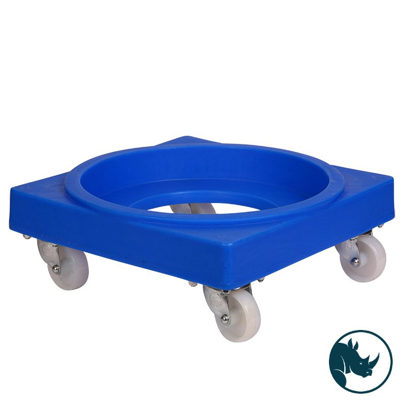 Interstacking bin dolly, blue