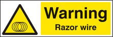 Warning razor wire