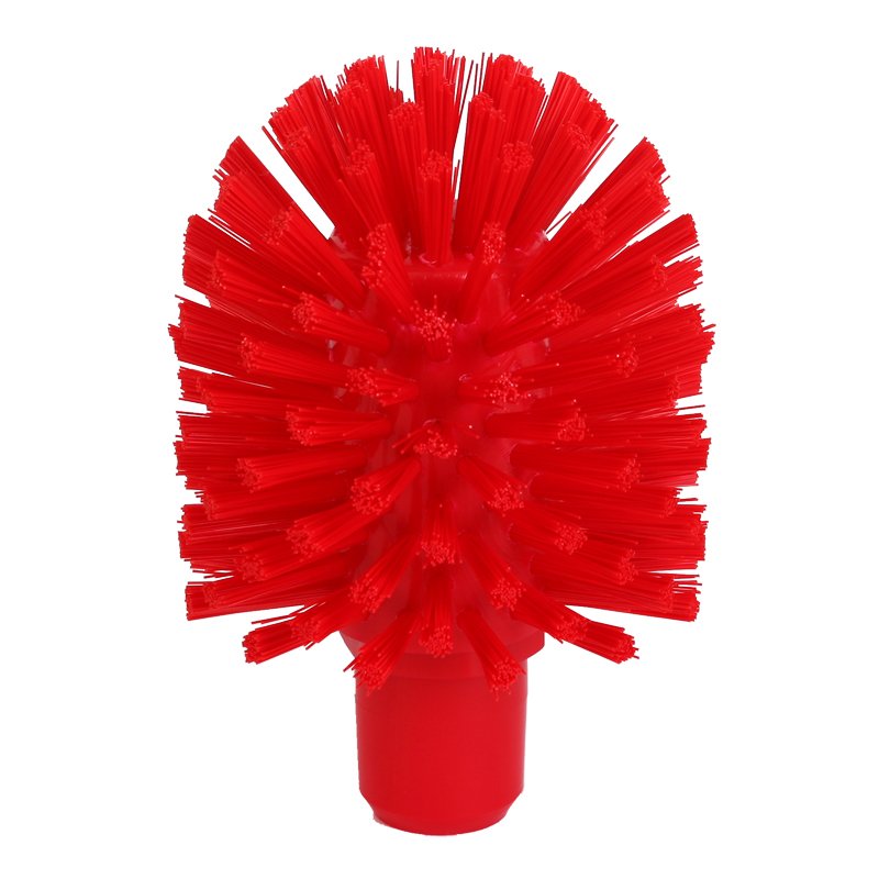 Tube Brush (for threaded handle) - Medium/Stiff PBT Bristle, 105mmØ, Red