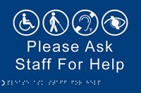 Braille - Please ask staff for help