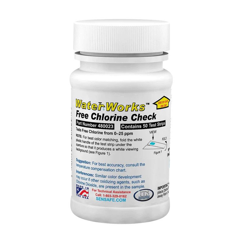 Free Chlorine 0-25ppm (Bottle of 50 tests)