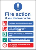 Fire action - A5 sav