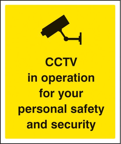 CCTV in operation for personal safety and security   Size: H (30