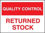 Quality control returned stock