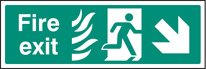 Fire exit - arrow down right HTM