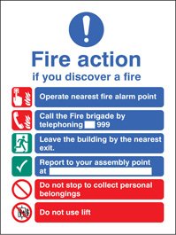 New EEC fire action (manual call 999)