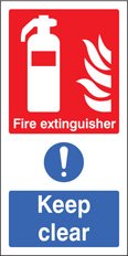 Fire extinguisher keep clear (multi purpose)