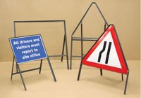 Road sign frame double sided 600x450mm - 450mm legs