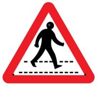 Pedestrian crossing 750mm triangle Re-Flex Sign (3mm reflective