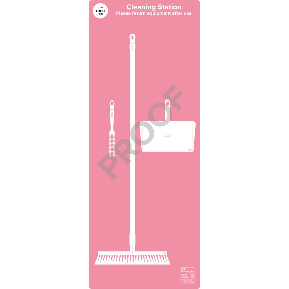 Floor Sweeping Station (with utensils) - Pink