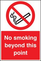 No smoking beyond this point floor graphic 400x600mm