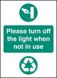 Please turn off light when not in use