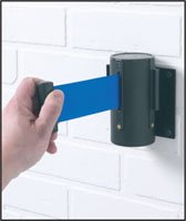 Retractable wall mounted barrier (black)
