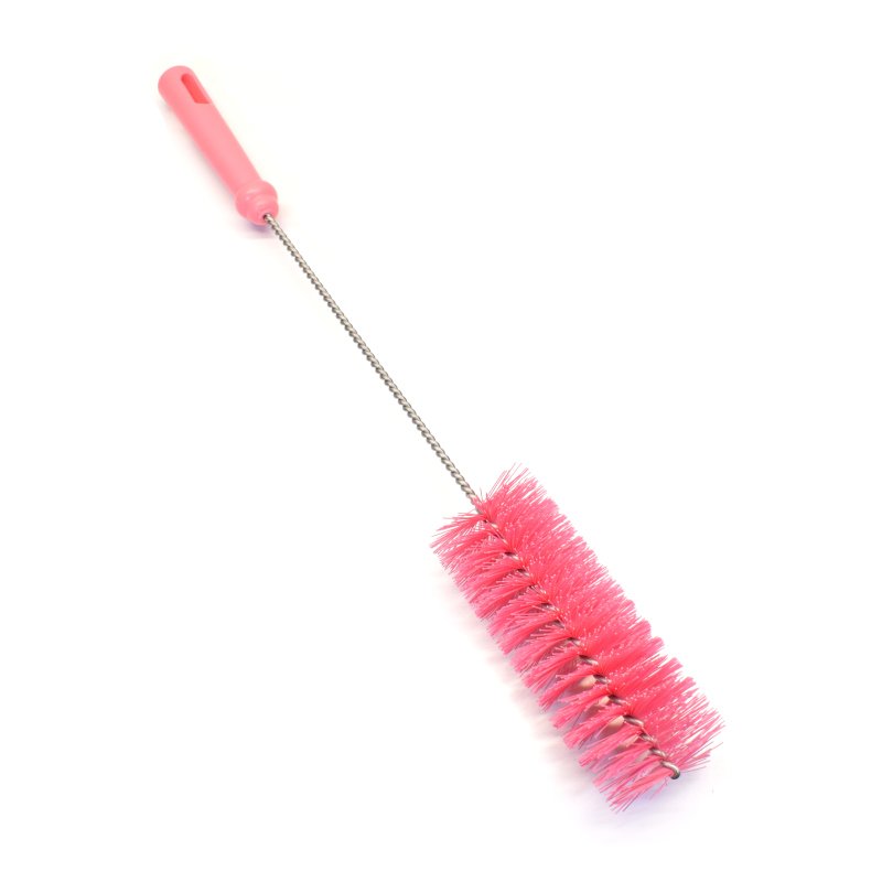 Bottle brush - PBT bristle, 60mmØ, 500mm polygrip handle, pink