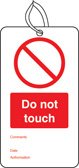 Do not touch double sided safety tags (pack of 10)