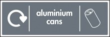 WRAP Recycling Sign - Aluminium cans