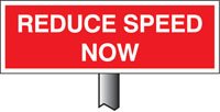 Verge sign - Reduce speed now 450x150mm (post 800mm)