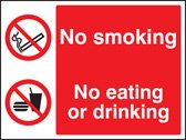 No smoking, no eating, no drinking