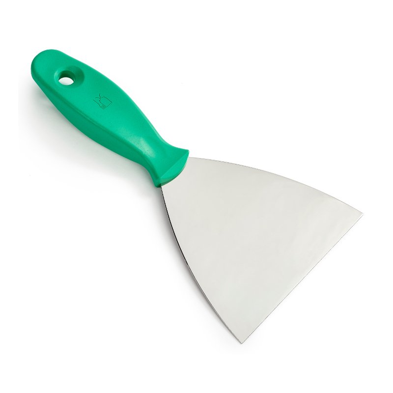 Detectable Spatula - Stiff Stainless Steel Blade, 120mm, Green