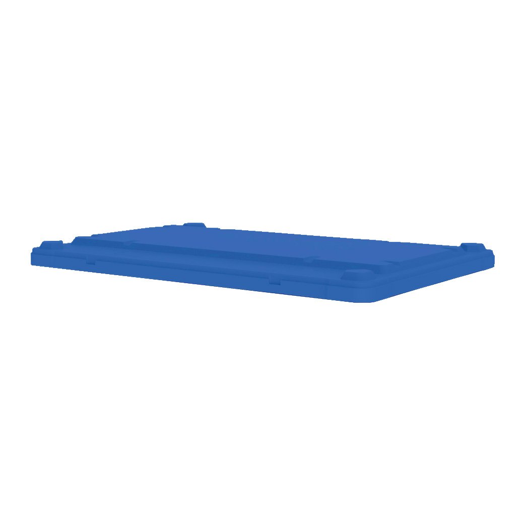 Box Pallet Lid - to fit 500ltr, HDPE, Blue, 1200x800mm