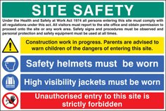 Site safety - construction work in progress