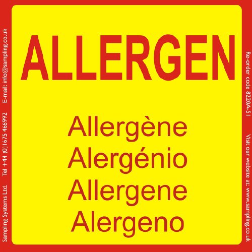 Allergens, 95 x 95mm, 1 roll of 500