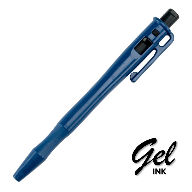 Detectable Retractable Gel Pen - c/w Pocket Clip and Lanyard Loop