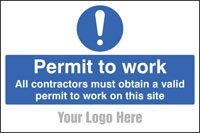 Permit to work, site saver sign 600x400mm