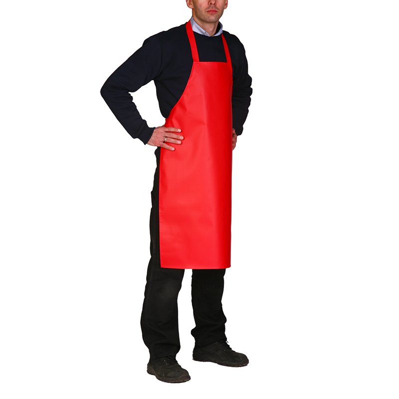 Bib Apron  - Pvc, Medium, Red