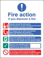 Multi-lingual fire action manual no lift
