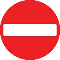 No entry Class R2 Permanent 600mm Dia (3mm aluminium composite)