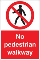 No pedestrian walkway floor graphic 400x600mm