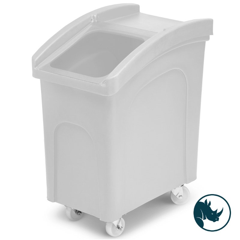 Ingredient dispensing truck - 90 ltr, clear polycarbonate dispensing lid, white