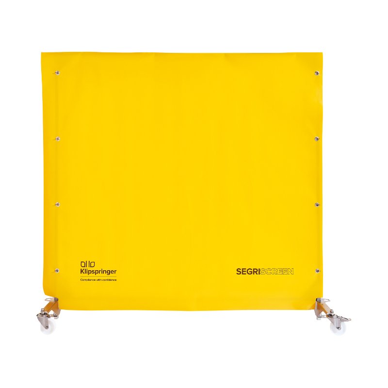 SegriScreen [MK II]; Master Screen Section, 1800x1800mm, wheeled, yellow